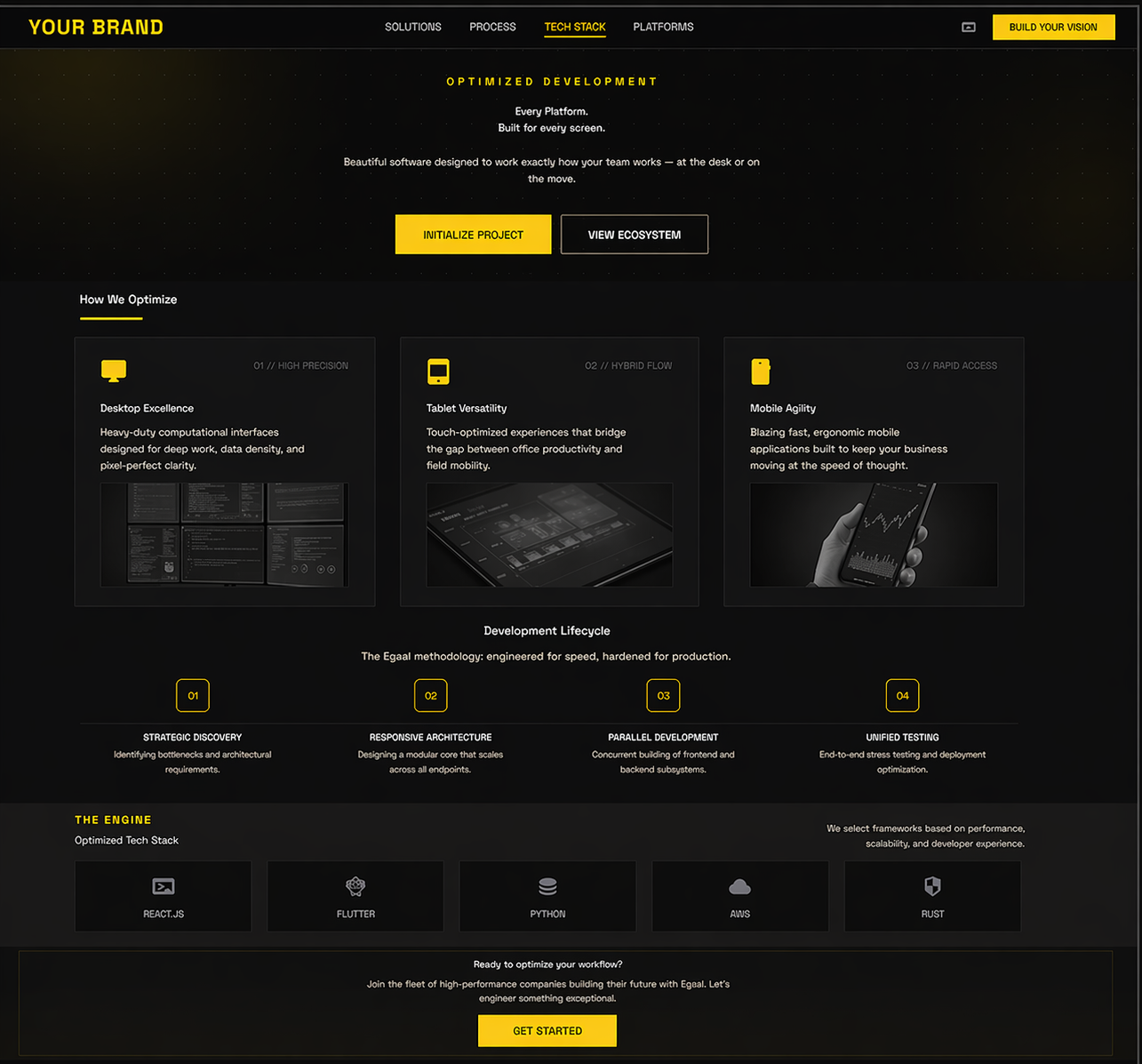 Eclypso platform on desktop