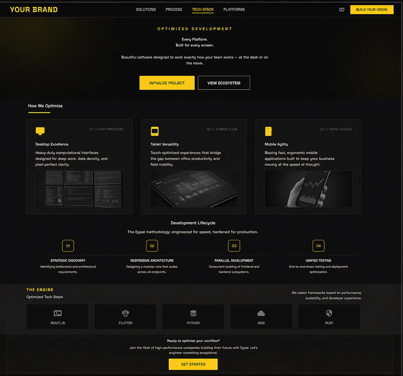 Eclypso platform on desktop